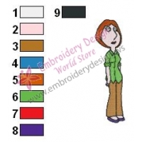Lois Griffin Family Guy Embroidery Design 02